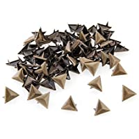 Gleader 100X Apliques Remaches Metal 14mm Triangulo Tachuelas Bolsa-Calzado-Guante